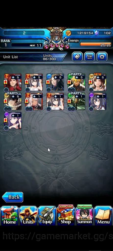 Grand Summoners Accounts Global|Rank 1|102 cc|11 Ascend|2x Summer Miyu,Chlo image 1