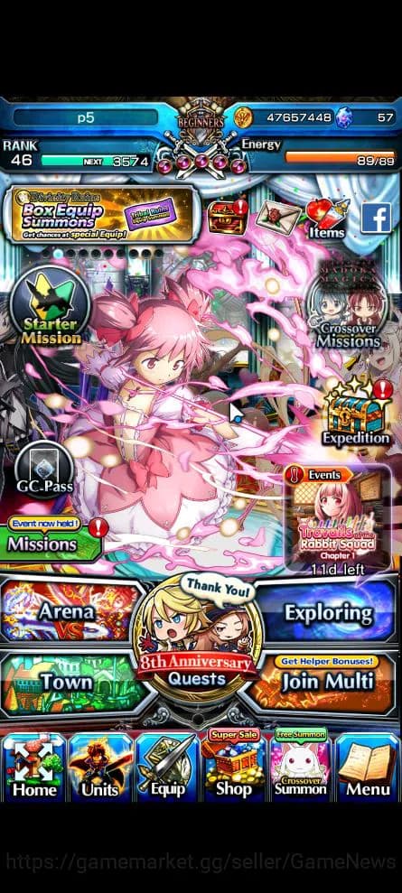 Grand Summoners Accounts Global|Rank 46|8 Ascend|Sayaka,MadokaTW,S MiyuTW,K image 1