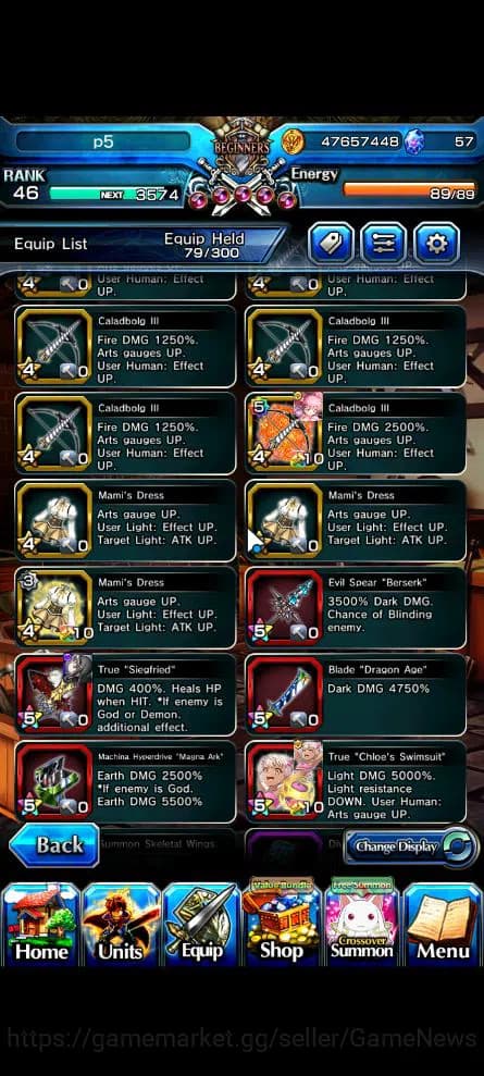 Grand Summoners Accounts Global|Rank 46|8 Ascend|Sayaka,MadokaTW,S MiyuTW,K image 10