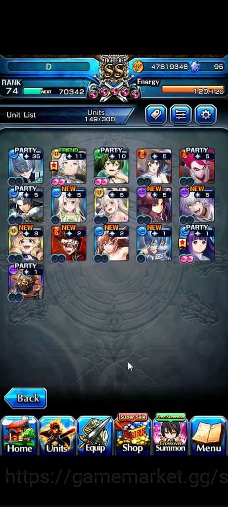 Grand Summoners Accounts Global|Rank 74|16 Ascend+ 5 TW|[Inumuta,Ubel,Frier image 1