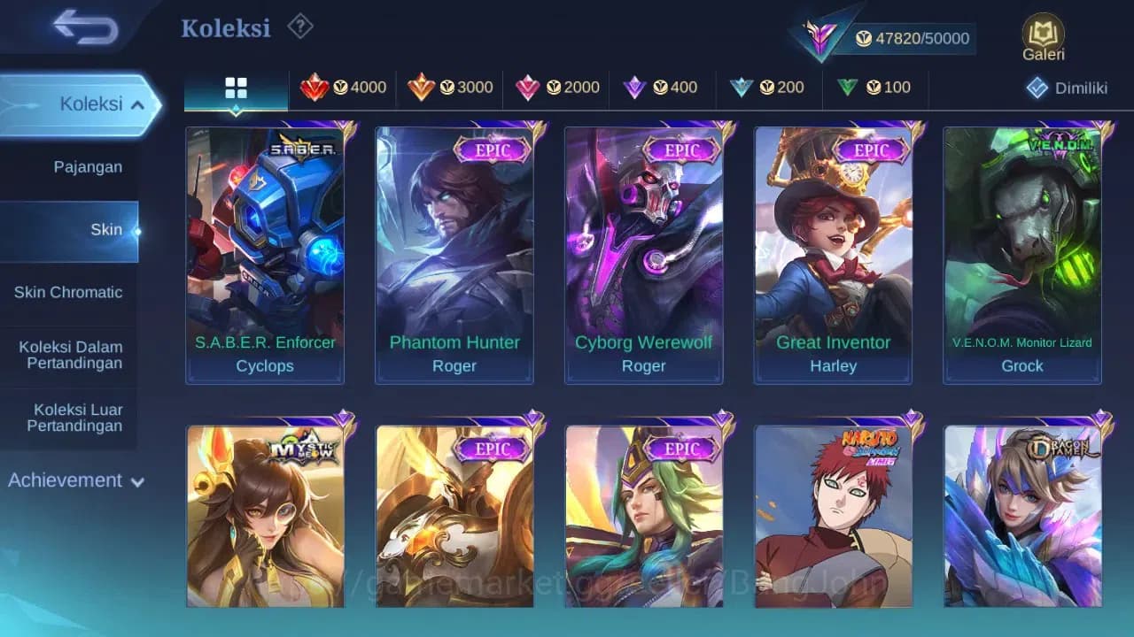 Mobile Legends: Bang Bang Accounts GLOBAL Hero 132 Skin 215 | Luckybox Eudora | KOF k image 5