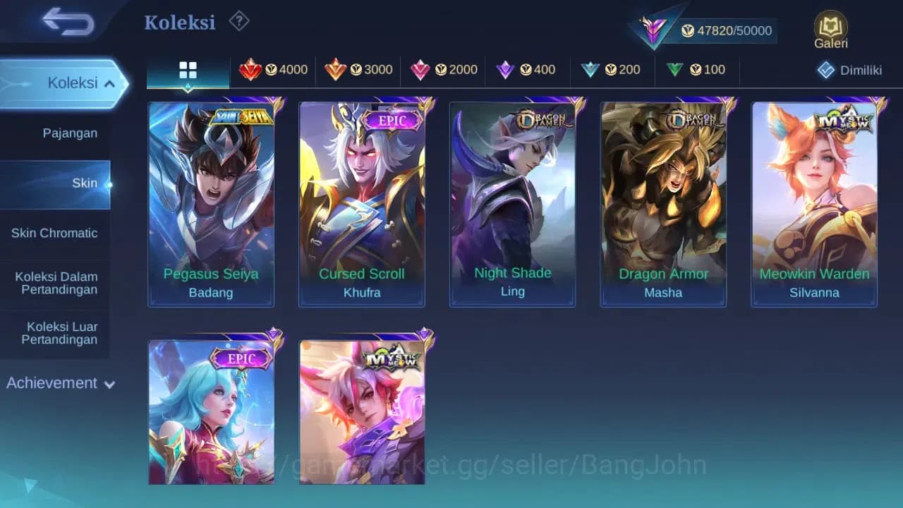 Mobile Legends: Bang Bang Accounts GLOBAL Hero 132 Skin 215 | Luckybox Eudora | KOF k image 7