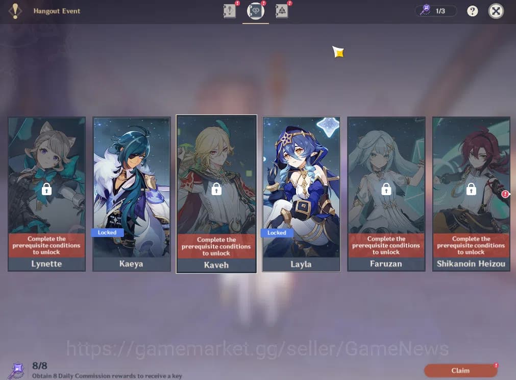 Genshin Impact Accounts ASIA | AR55 | Zibai C2, Linea, Kazuha, Yelan Core image 4