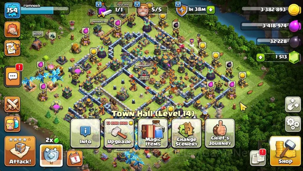 Clash of Clans Accounts TH 14-BH 8|LV 154|Limited Skin|HH 8|BK 58,AQ 70,GW image 1