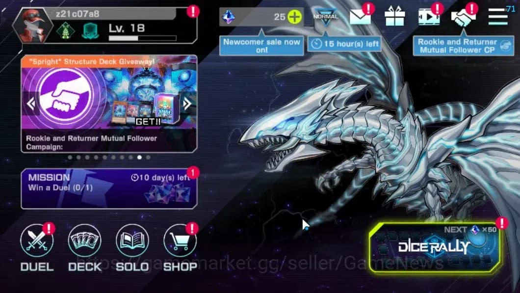 Yu-Gi-Oh! Master Duel Accounts Android|Lv 18 | 20 Deck | Kewl, VSK9, Elfnote, Yum image 1