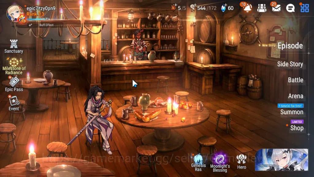 Epic Seven Accounts GLOBAL Unverif |New Era| 3 ML (LOT Scales,LH Cermi image 1