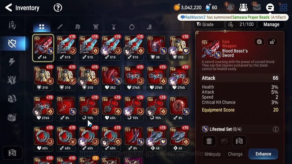 Epic Seven Accounts GLOBAL Unverif |New Era| 3 ML (LOT Scales,LH Cermi image 9