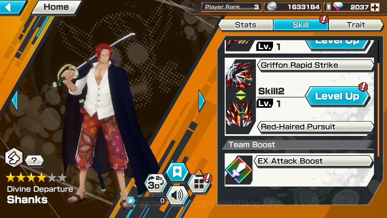 One Piece Bounty Rush Accounts Global | 4EX | 2k RD | The5elder Nusjuro, Film red image 4