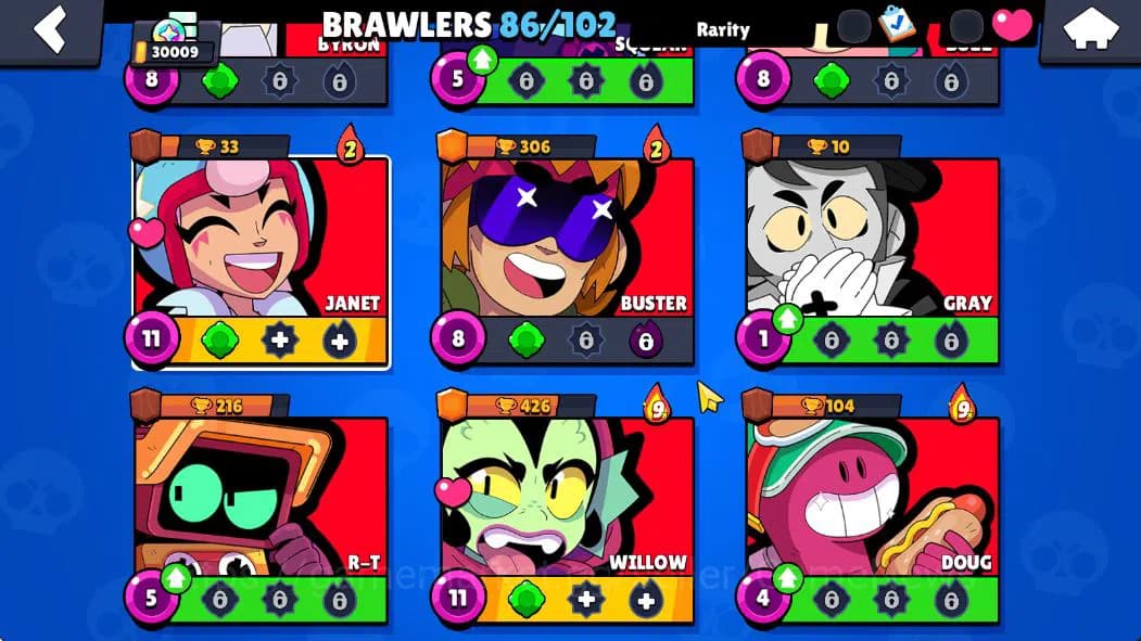 Brawl Stars Accounts 30K Trophy|15K Bling+217 Gem|86 Brawler 18 Max 2 U image 14