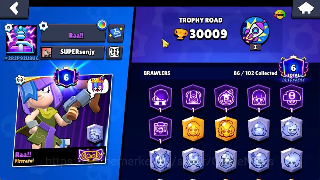 Brawl Stars Accounts 30K Trophy|15K Bling+217 Gem|86 Brawler 18 Max 2 U image 2