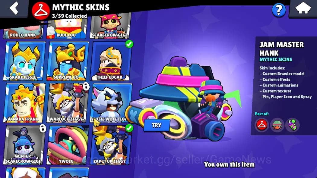 Brawl Stars Accounts 30K Trophy|15K Bling+217 Gem|86 Brawler 18 Max 2 U image 20