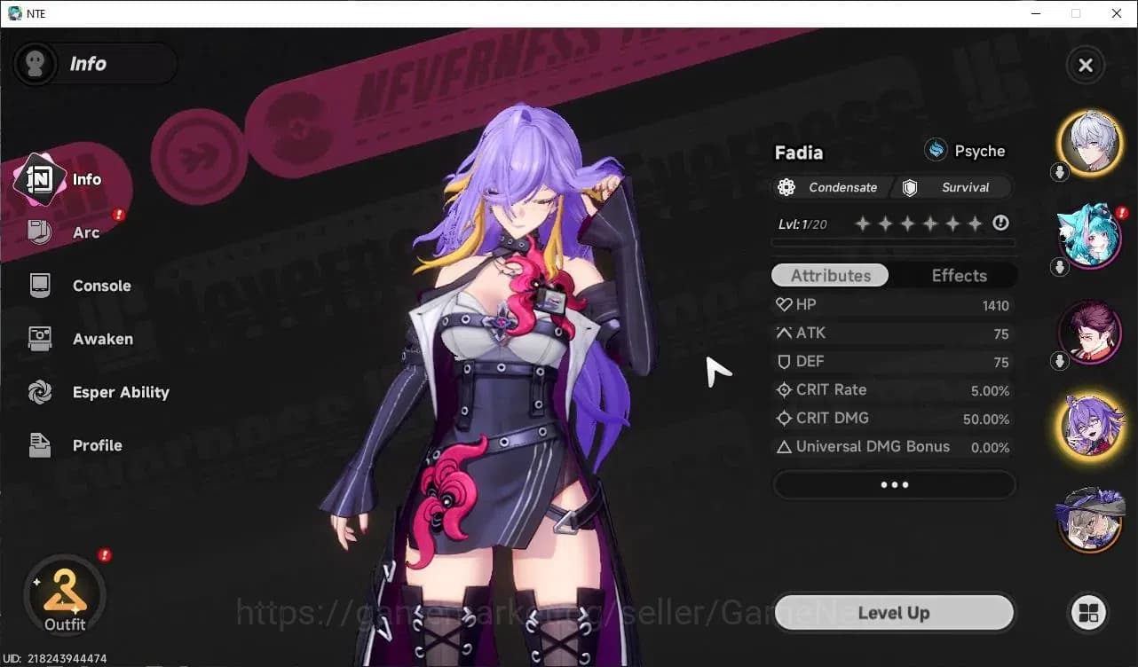 Neverness to Everness Accounts Global SEA |HL 3| 4 SSR Jiuyuan, Baicang, Sakiri, image 2