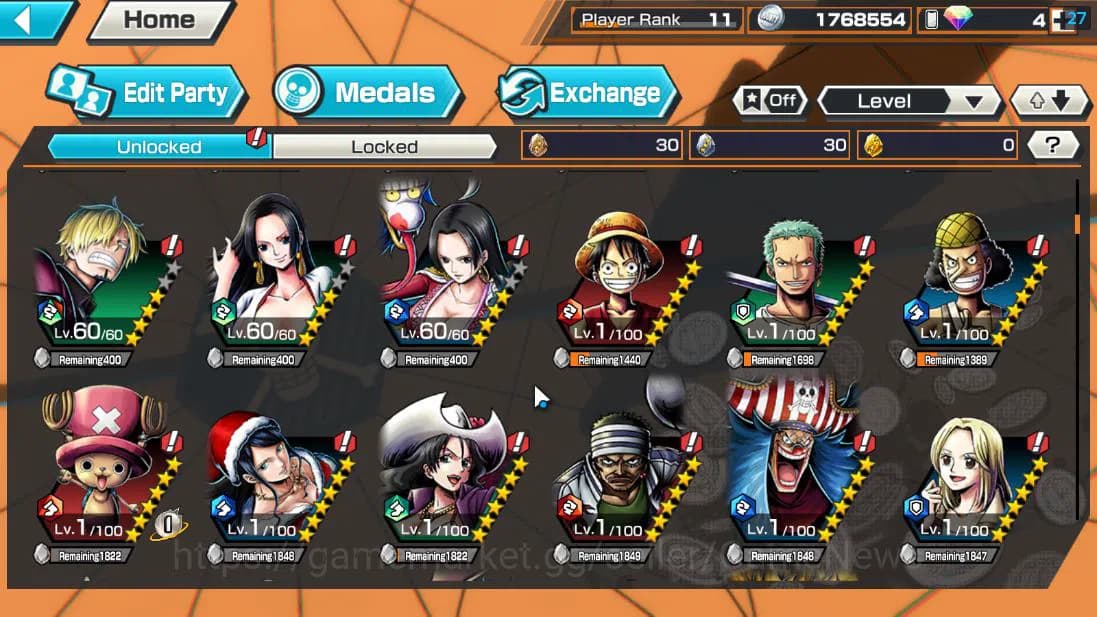 One Piece Bounty Rush Accounts Global| 6 EX| Gear 5 Luffy,T5E Jaygarcia,AMS [Bors image 7