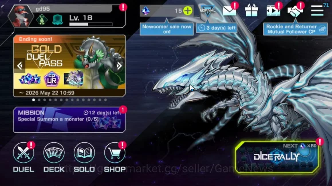 Yu-Gi-Oh! Master Duel Accounts Android|Lv 18|20 Deck|VSK9,Yummys,ElfNote,Kewl,Dra image 1