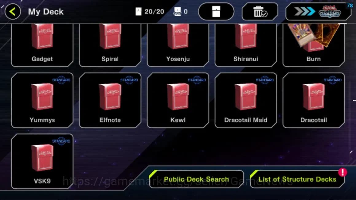 Yu-Gi-Oh! Master Duel Accounts Android|Lv 18|20 Deck|VSK9,Yummys,ElfNote,Kewl,Dra image 7