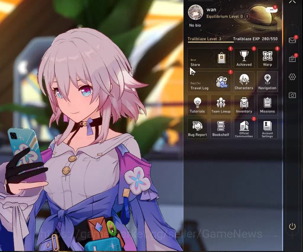 Honkai Star Rail Accounts ASIA|TL 3|Selector B5 ON+3 Golden Companion Spirit image 1