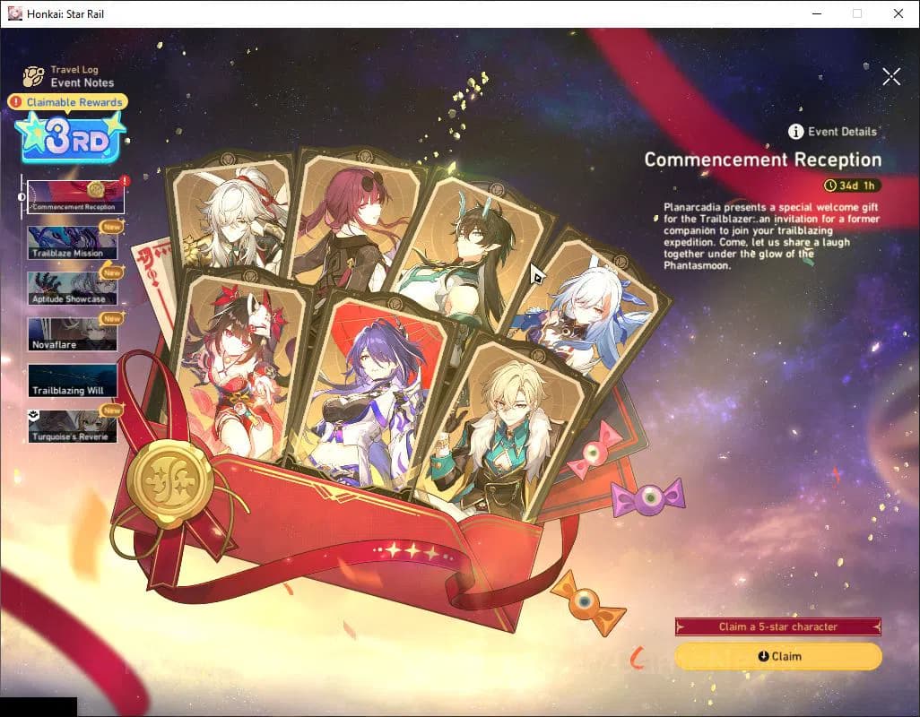 Honkai Star Rail Accounts ASIA|TL 3|Selector B5 ON+3 Golden Companion Spirit image 3
