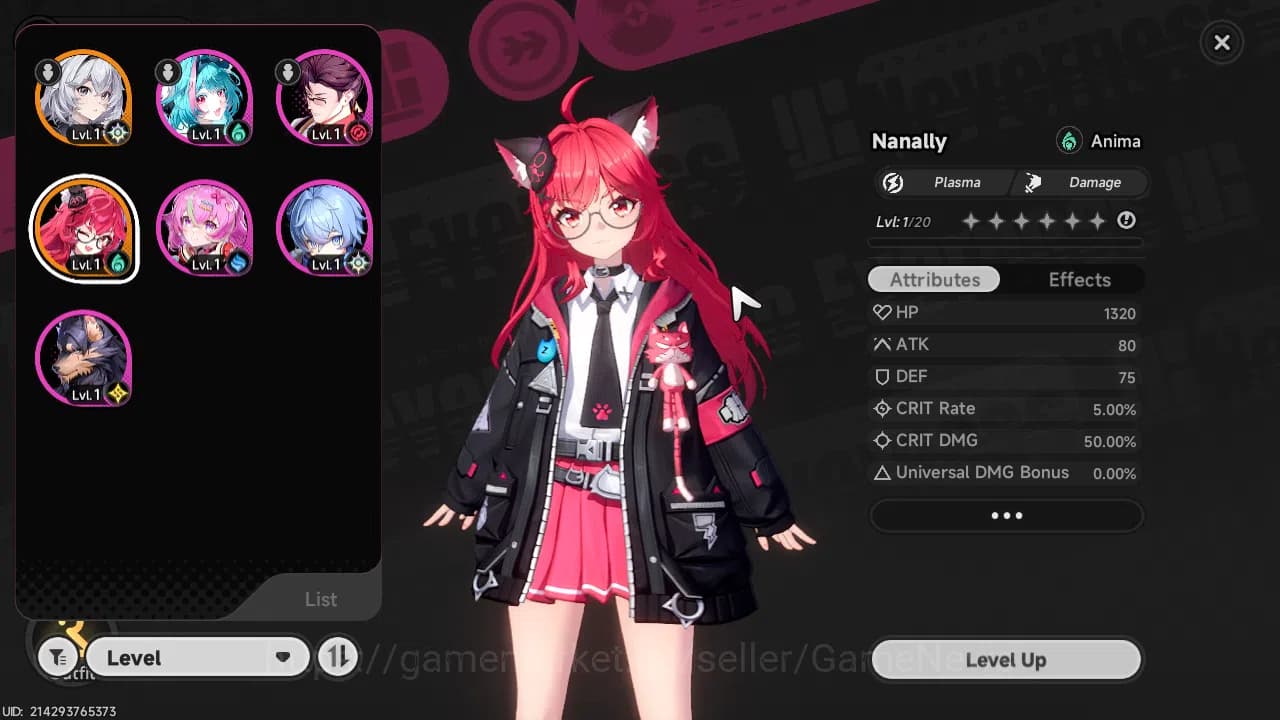 Neverness to Everness Accounts GLOBAL EU|HL 3| 1 SSR (Nanally) + 1 Selector On| 5 image 1