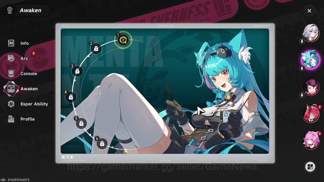 Neverness to Everness Accounts GLOBAL EU|HL 3| 1 SSR (Nanally) + 1 Selector On| 5 image 3