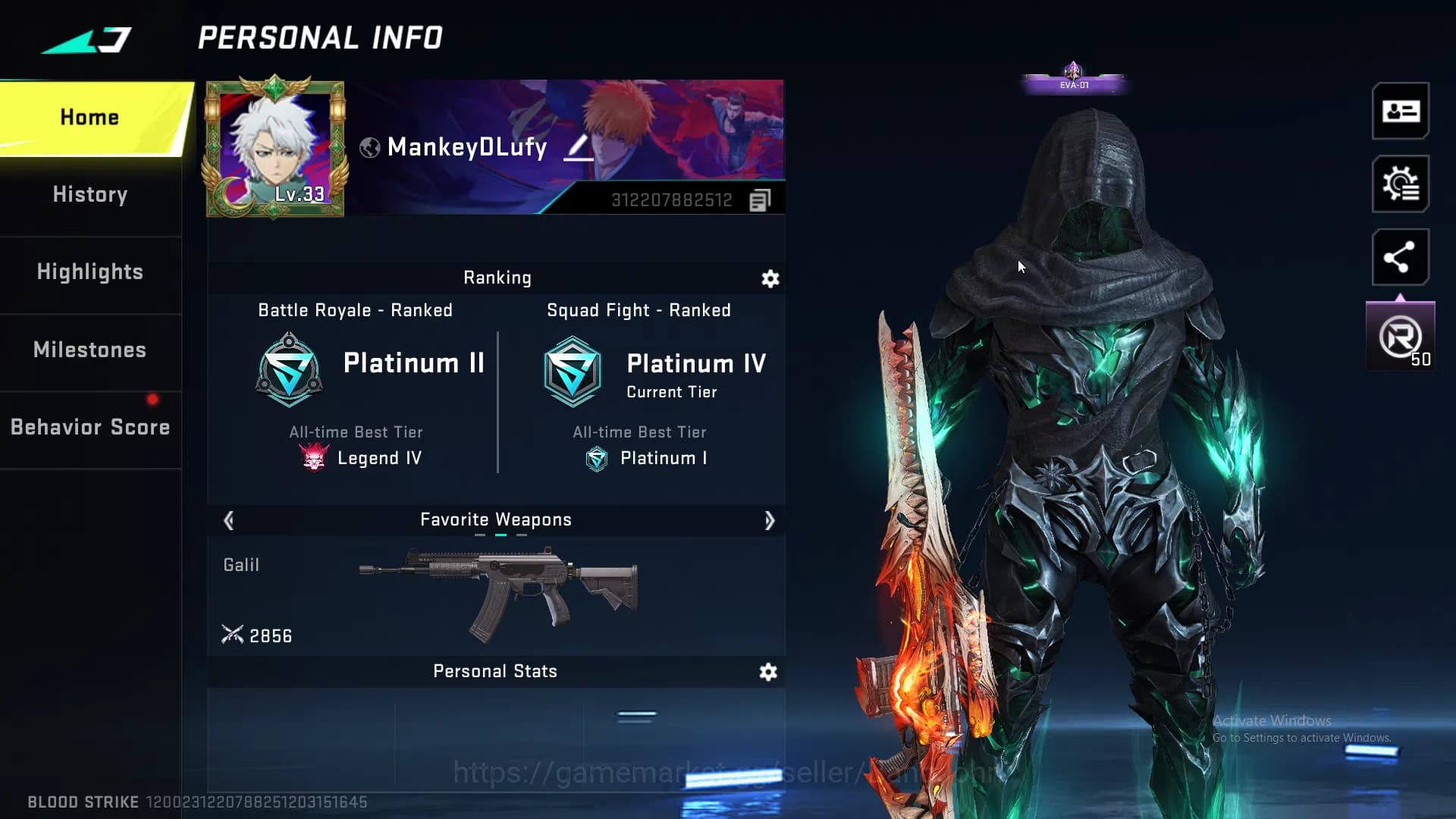 Blood Strike Accounts ASIA | 4 Eternal | Eternal M82 | Eternal Kraken | image 1