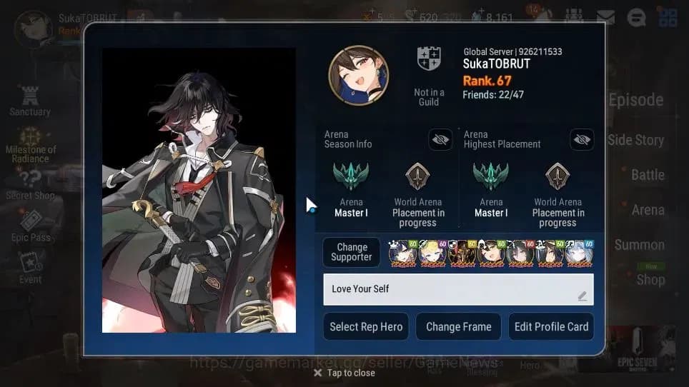 Epic Seven Accounts GLOBAL Unverif|New Era|10 ML[Notos,LOTScales,NM Lu image 2