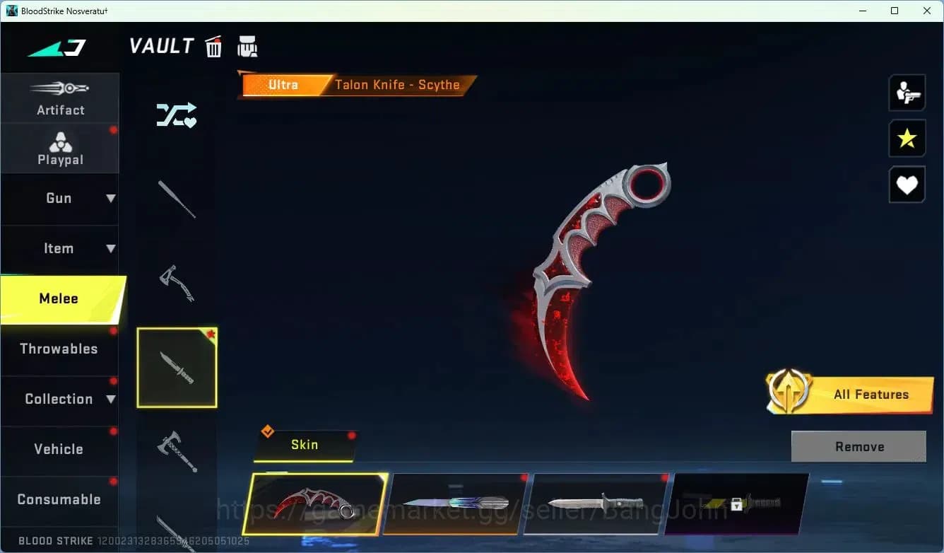 Blood Strike Accounts ASIA | 10 Legendary Skins | 2 Ultra Skins | Collab image 13