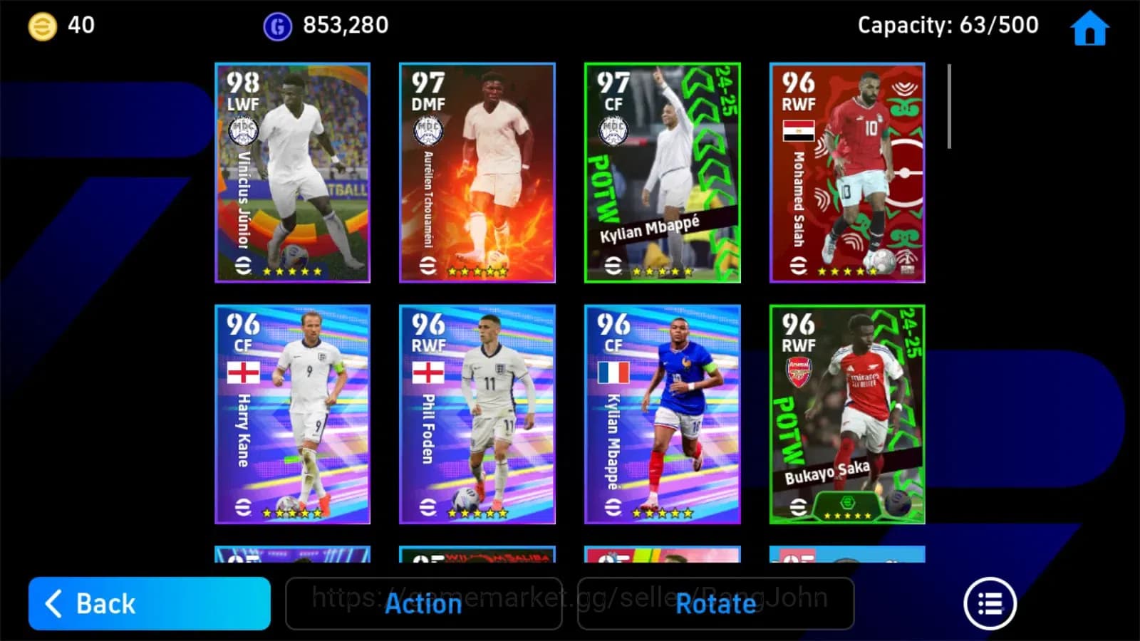eFootball Accounts ANDROID|PW 3134|matthaus,villa,berbatov,krick,mess image 1