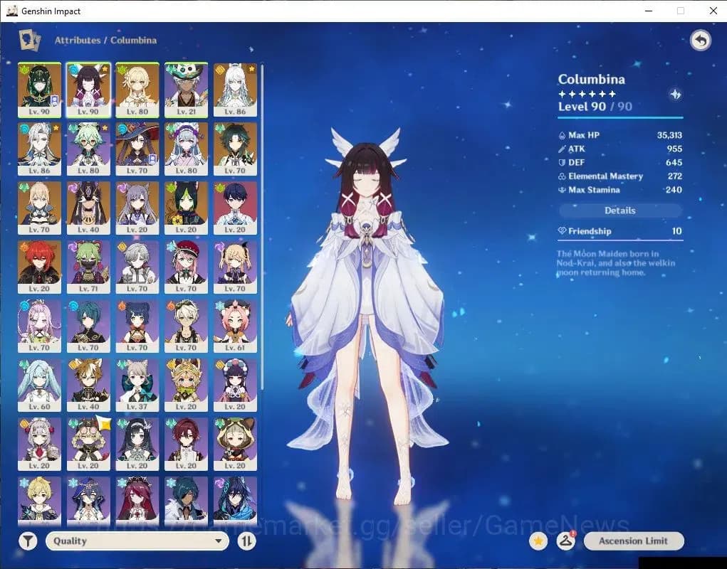 Genshin Impact Accounts ASIA |AR 56|6 Limited+3(*5Weapon)|NeuvilletC1+Sign image 3