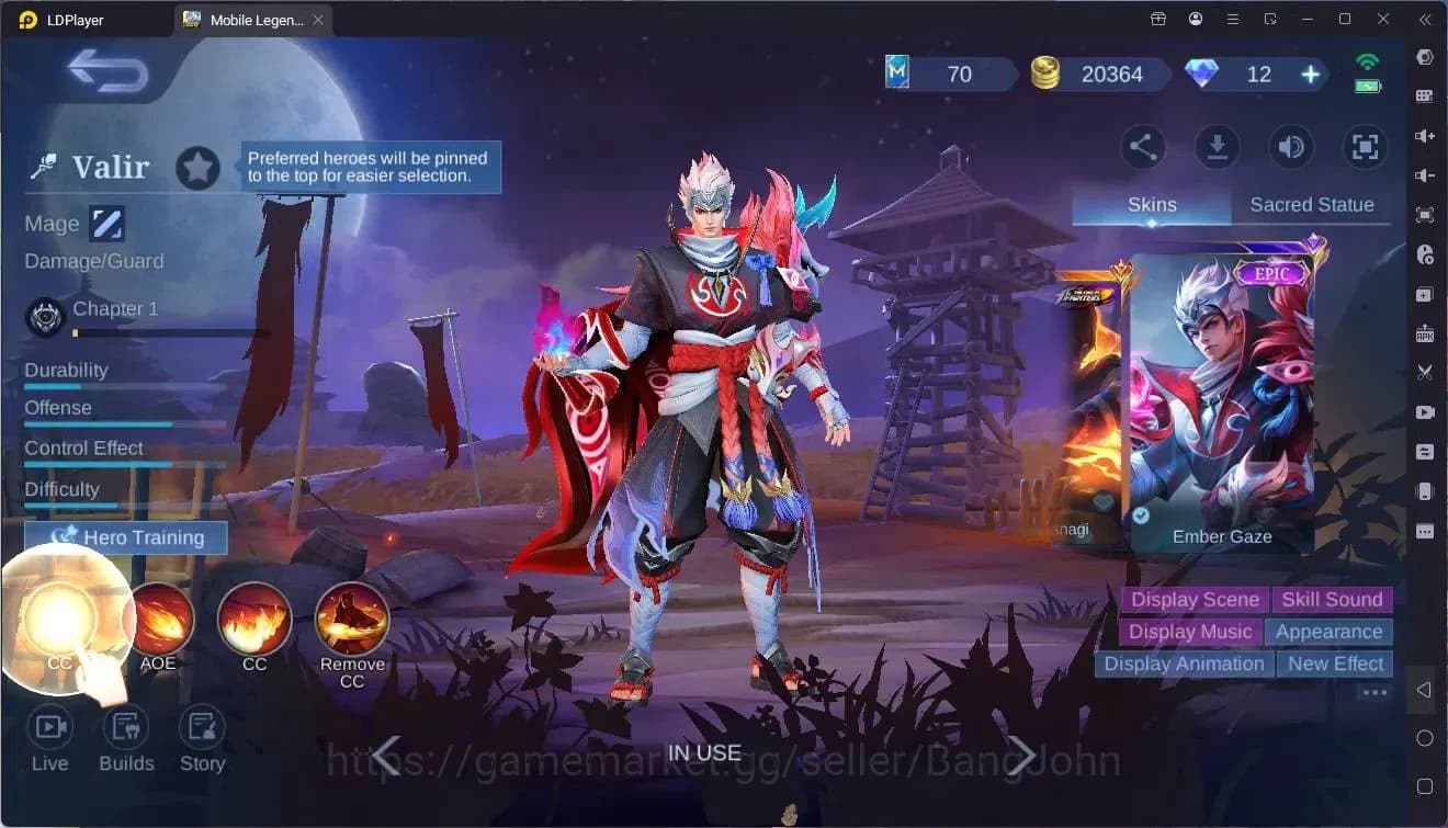 Mobile Legends: Bang Bang Accounts Global|Hero 87 Skin 150|Expert|Naruto Vale|Saint S image 8