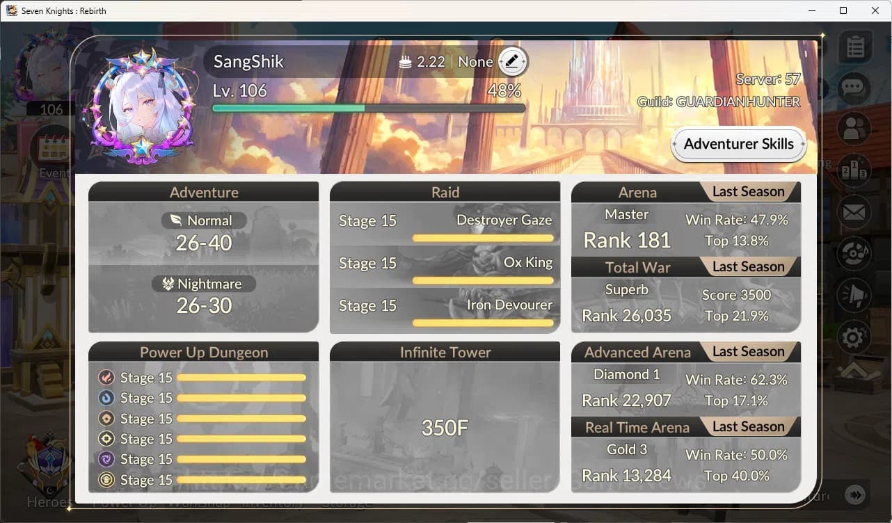 Seven Knights Re:Birth Accounts GLOBAL SEA|Full ex-7k[FaiTC2,RosieTC2,Melia,Juri,G image 7