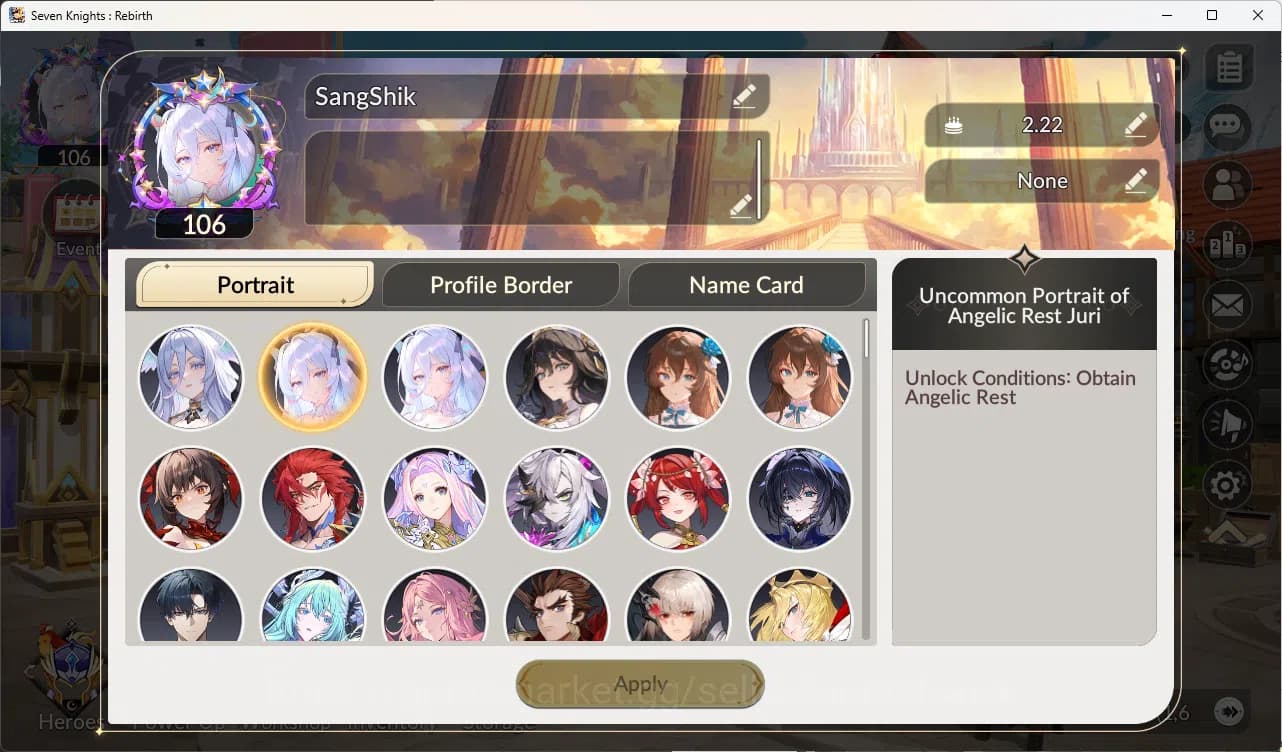 Seven Knights Re:Birth Accounts GLOBAL SEA|Full ex-7k[FaiTC2,RosieTC2,Melia,Juri,G image 8