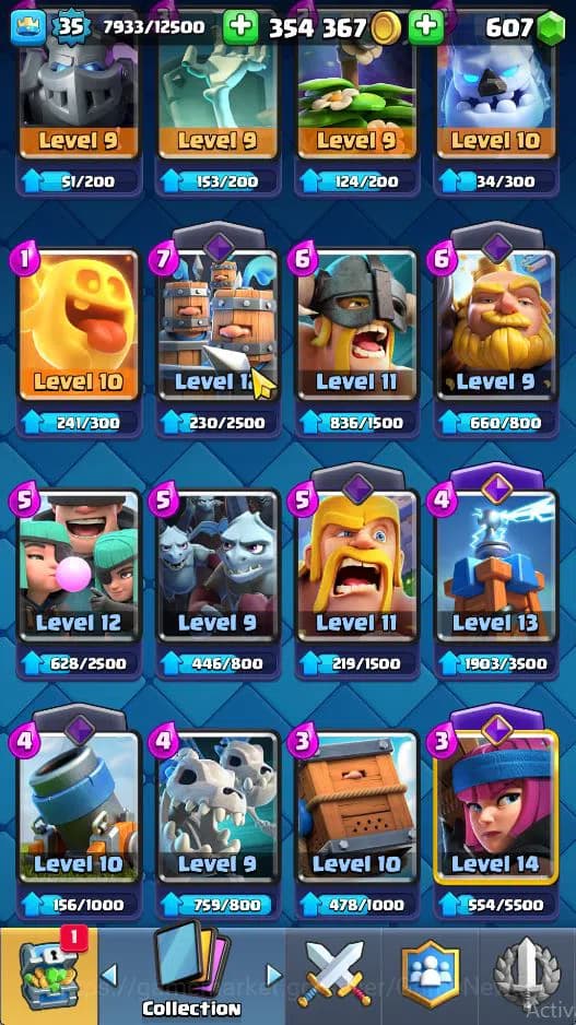 Clash Royale Accounts Lvl 35|Trophy 6292|Limited Skin|KTL 12|Card 117|5 image 13