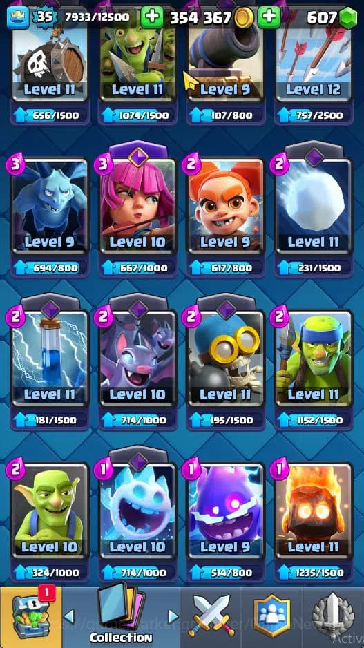 Clash Royale Accounts Lvl 35|Trophy 6292|Limited Skin|KTL 12|Card 117|5 image 14
