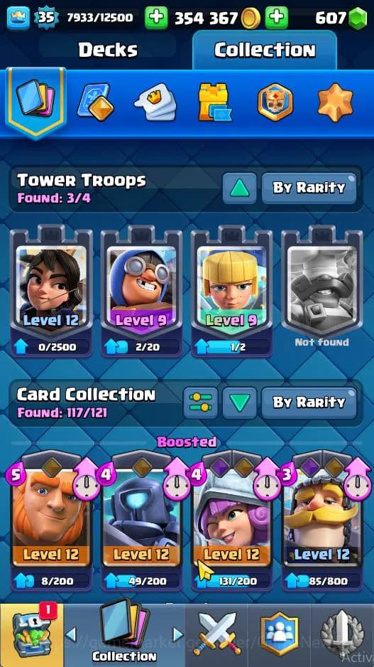 Clash Royale Accounts Lvl 35|Trophy 6292|Limited Skin|KTL 12|Card 117|5 image 7