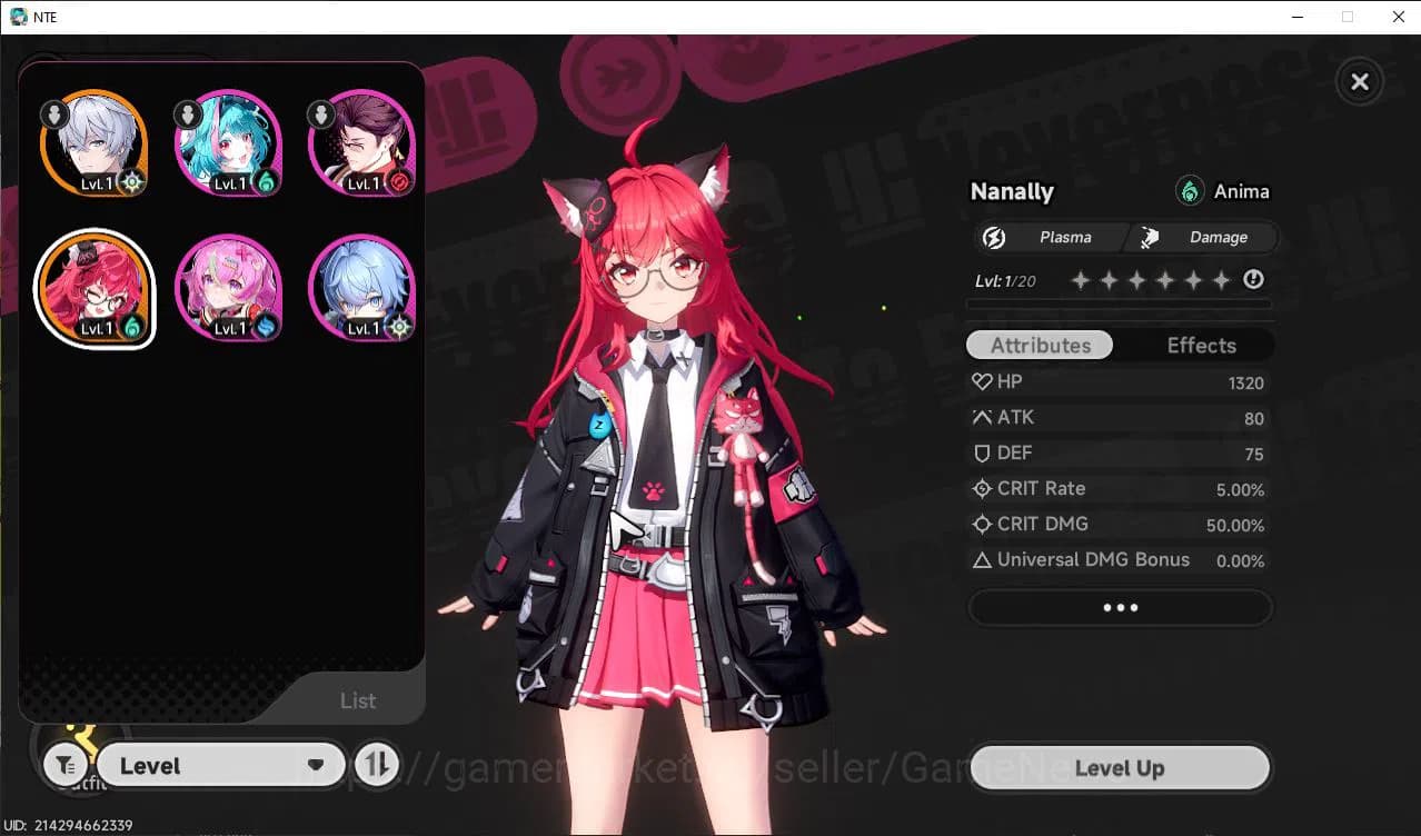 Neverness to Everness Accounts GLOBAL EU |HL 3| 1 SSR Limited Meta Nanally |4 SR image 1