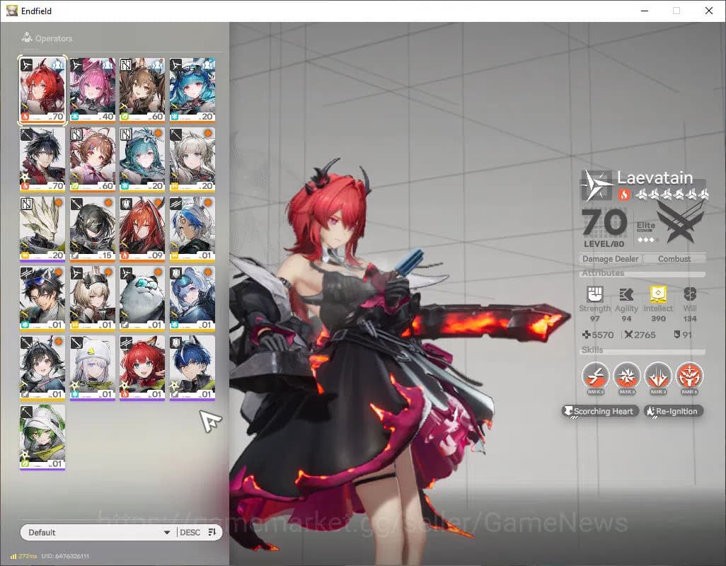 Arknights: Endfield Accounts ASIA|Lv 53|SSR 5(3Limit)+12(*6WP)|[Laevatain,Yvonn image 1