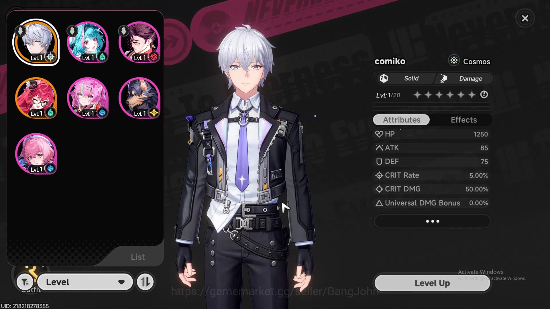 Neverness to Everness Accounts EU | Starter Lv3 | 1 S Char Nanally + 5 A Char | M image 9