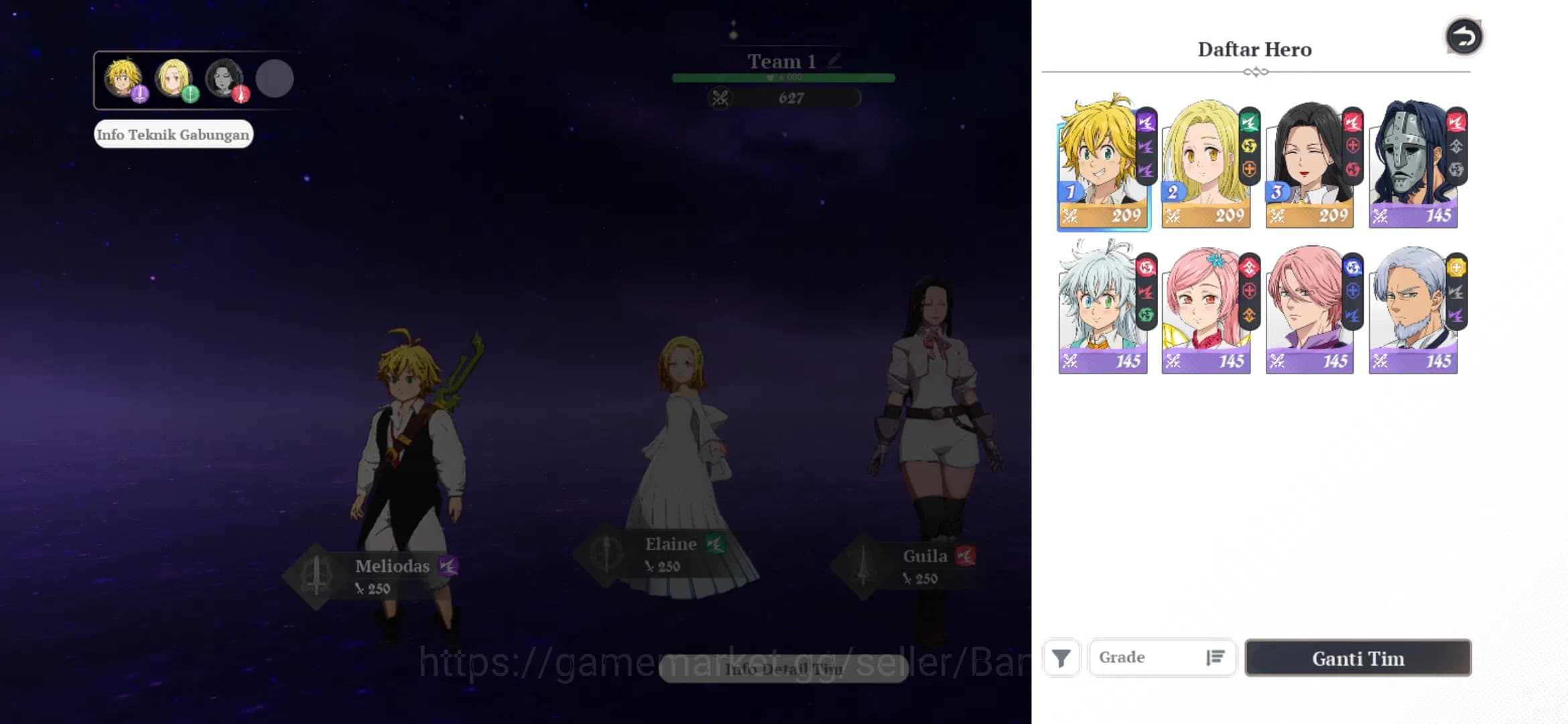 The Seven Deadly Sins: Origin Accounts EUROPE | Fresh Starter Lvl 2 |3 SSR|,Meliodas ,Ela image 4