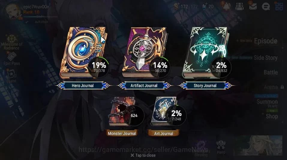 Epic Seven Accounts GLOBAL|UnVerif|3 ML(NM Luna,LC Bellona,Sea Phantom image 3