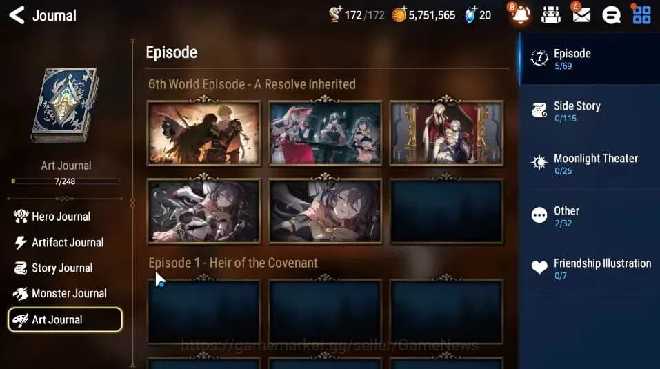 Epic Seven Accounts GLOBAL|UnVerif|3 ML(NM Luna,LC Bellona,Sea Phantom image 9