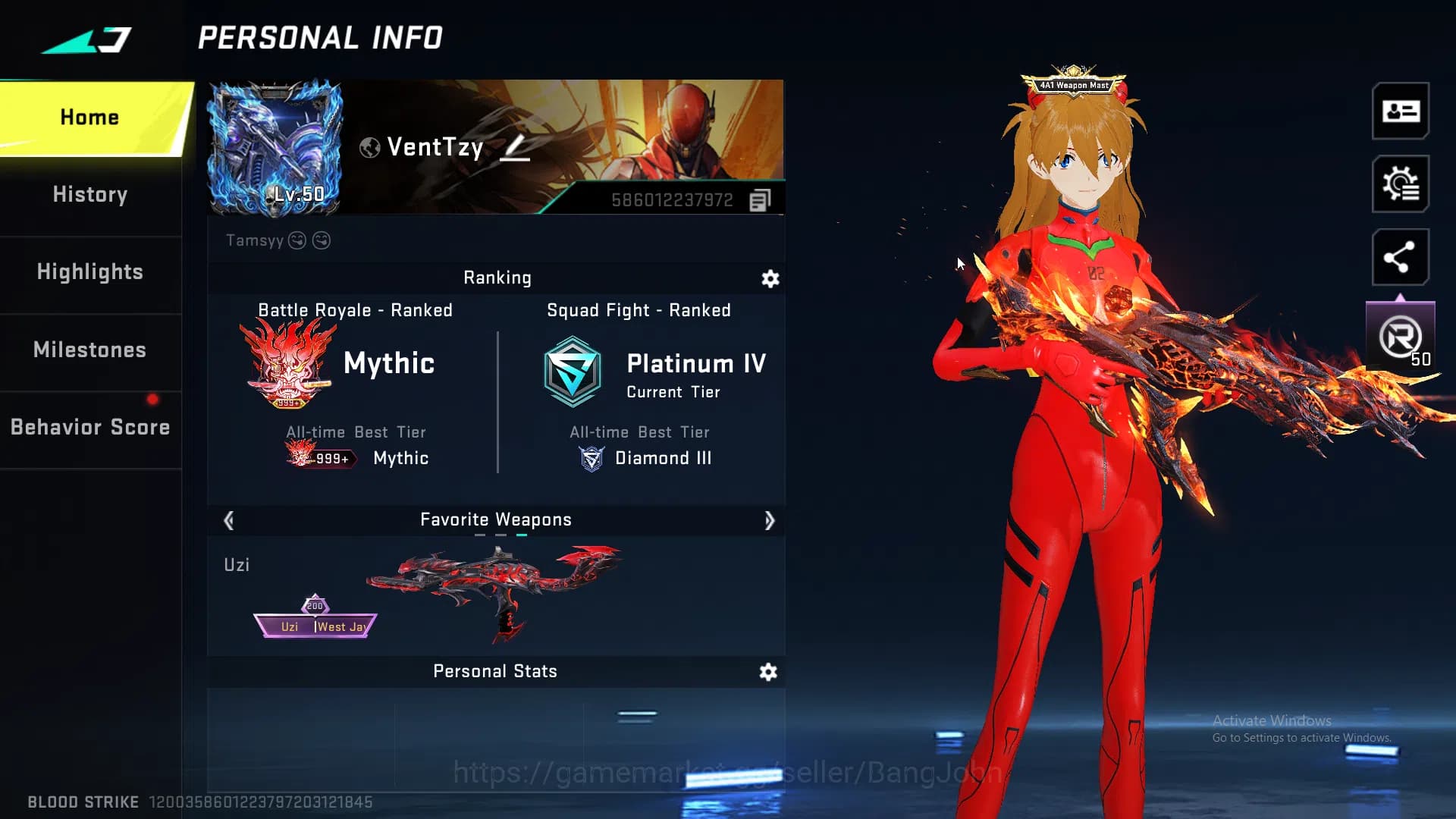 Blood Strike Accounts "ASIA | 2 EVO | 6 Eternal | Evo M4 | Evo AK47 | Et image 1