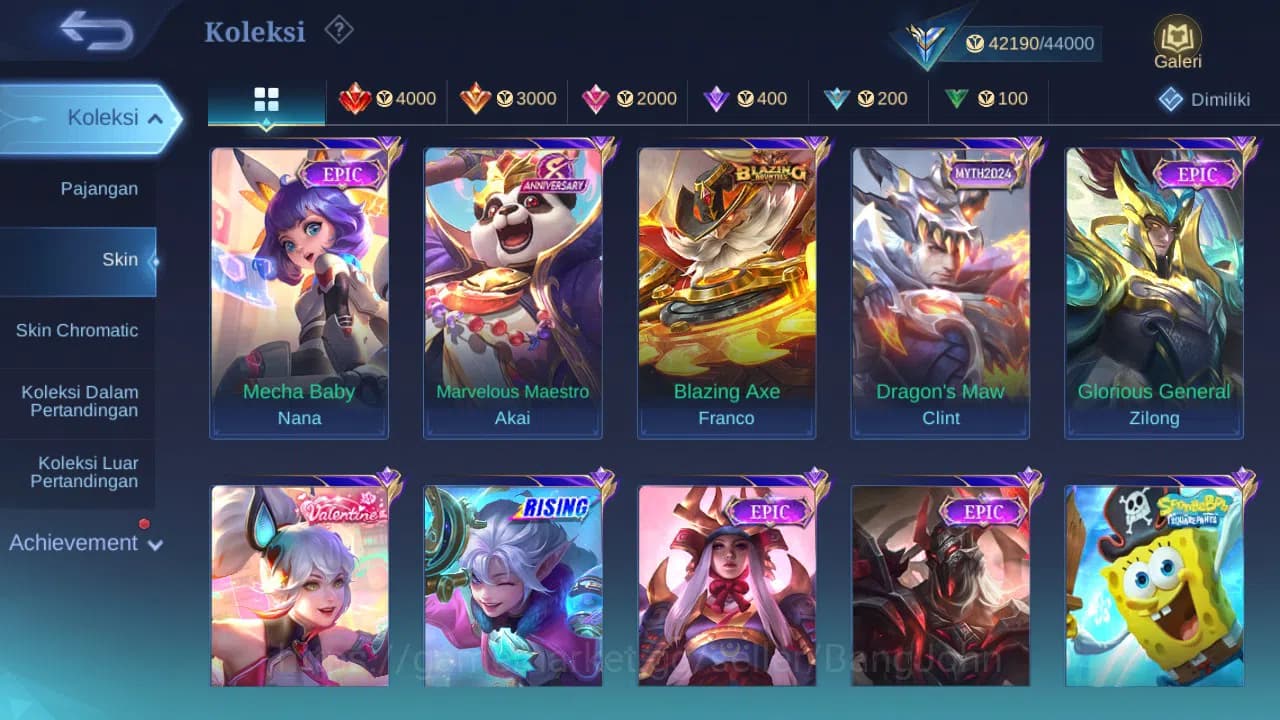 Mobile Legends: Bang Bang Accounts GLOBAL Hero 93 Skin 178 Luckybox Fanny Karrie | KO image 3