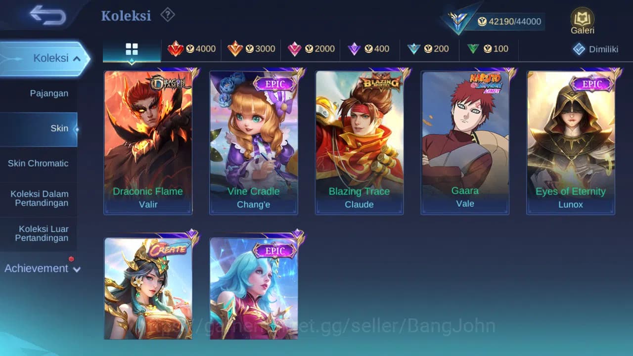 Mobile Legends: Bang Bang Accounts GLOBAL Hero 93 Skin 178 Luckybox Fanny Karrie | KO image 6