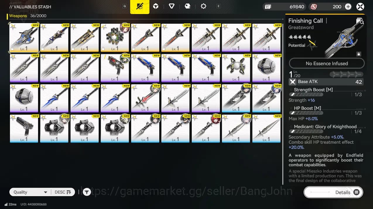 Arknights: Endfield Accounts Starter Fresh | ASIA | SSR Ardelia Potensial 1 + L image 6