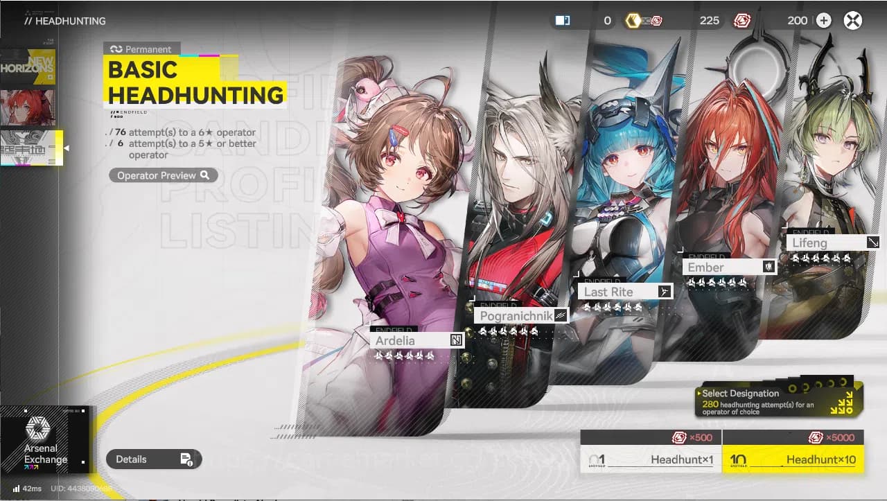 Arknights: Endfield Accounts Starter Fresh | ASIA | SSR Ardelia Potensial 1 + L image 8