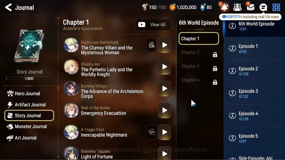 Epic Seven Accounts Global Unverif | Fresh Starter | Low Progress | 1 image 9