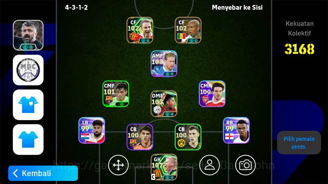 eFootball Accounts power 3168 | scheichel epic, doanadoni epic, Neyma image 1
