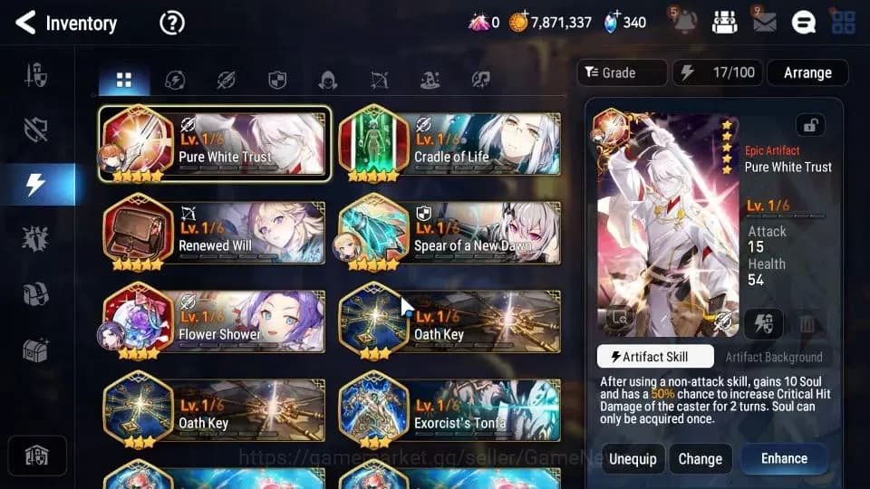Epic Seven Accounts GLOBAL|UnVerif|New Meta Salome, Lone Crescent Bell image 13
