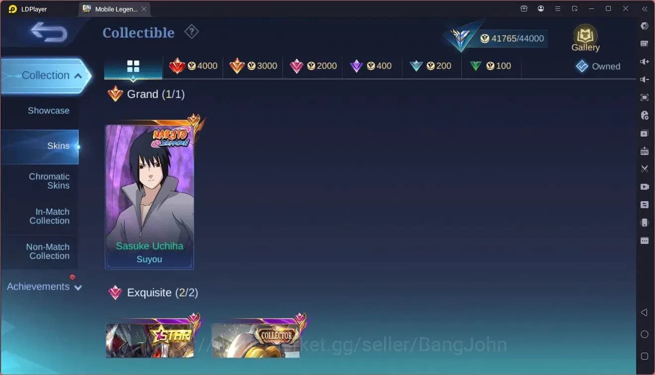 Mobile Legends: Bang Bang Accounts GLOBAL Hero 112 Skin 182|Sasuke|Gara|ANN Haya|Vale image 8