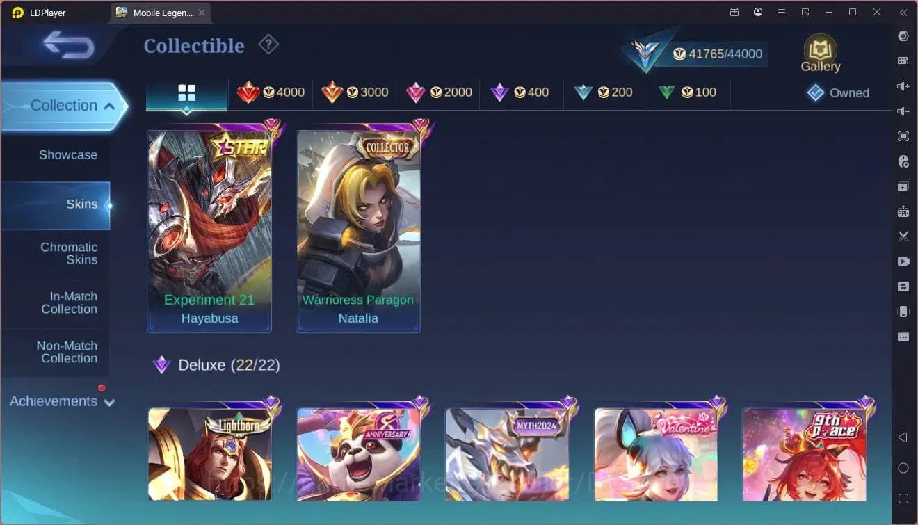 Mobile Legends: Bang Bang Accounts GLOBAL Hero 112 Skin 182|Sasuke|Gara|ANN Haya|Vale image 9